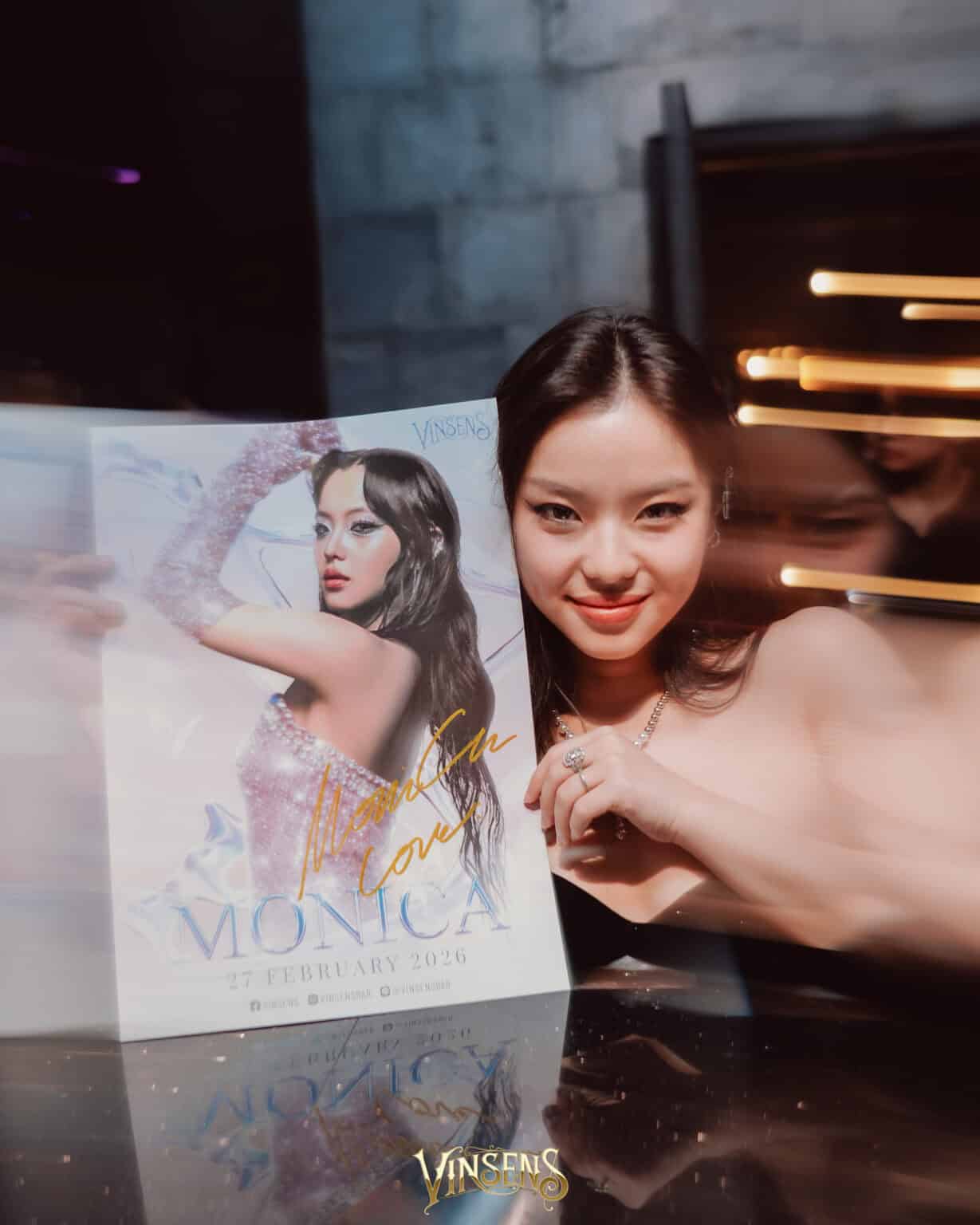 Davin Cafe บรรยากาศงานคอนเสิร์ต Monica ที่ Vinsens เมื่อวันที่ 27 กุมภาพันธ์ 2026.