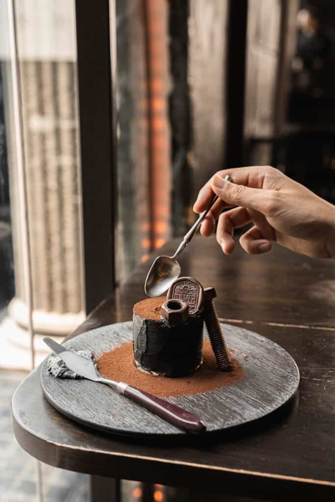 Delicious cake cafe artisan chocolate signature dessert at Davin Cafe European-style dessert cafe