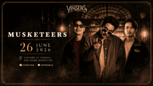 คอนเสิร์ต Musketeers ที่ VINSENS สถานที่แฮงเอาต์และไลฟ์มิวสิกบรรยากาศพรีเมียมในกรุงเทพ สำหรับแฟนเพลงที่ชื่นชอบการแสดงสดและไนท์ไลฟ์คุณภาพ