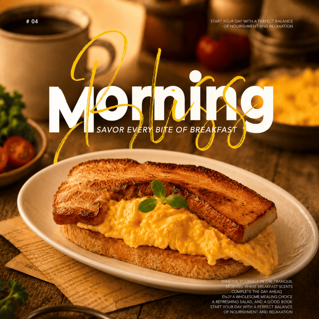 เมนูโทสต์ไข่คนและเบคอนย่างของ Davin Cafe เสิร์ฟในบรรยากาศมื้อเช้าอบอุ่น เหมาะสำหรับคนที่มองหาอาหารเช้า รามอินทรา ที่ให้รสชาติอิ่มสบาย วัตถุดิบคุณภาพ และความรู้สึกผ่อนคลายก่อนเริ่มวันใหม่