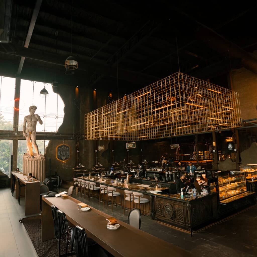 European-inspired interior of DAVIN CAFE & Restaurant, an Italian restaurant in Bangkok for a relaxed lunch