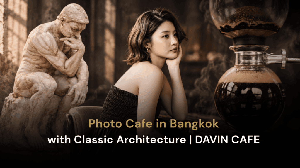 Photo cafe in Bangkok at DAVIN CAFE featuring classic European architecture and stylish photography spots