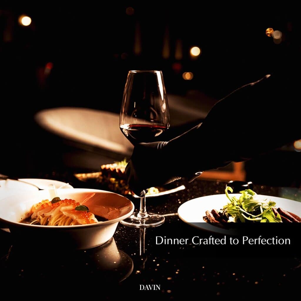 Premium Restaurant in Liab Duan, DAVIN CAFE, offering a romantic dinner with wine and European-style cuisine