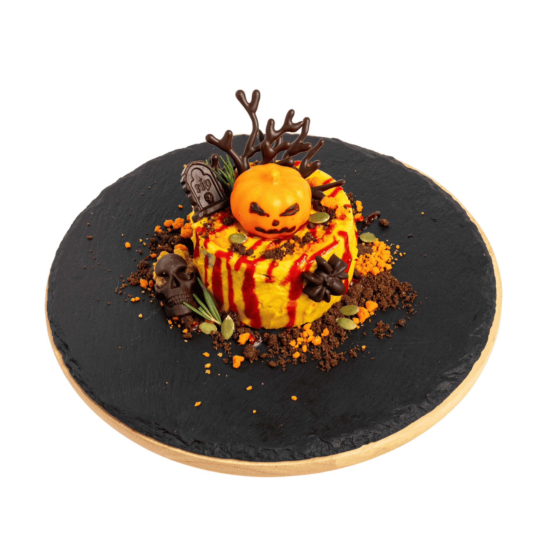 เค้กโกโก้ครีมฟักทอง Crimson Pumpkin เมนูฮาโลวีน 2026 ที่ Davin Cafe